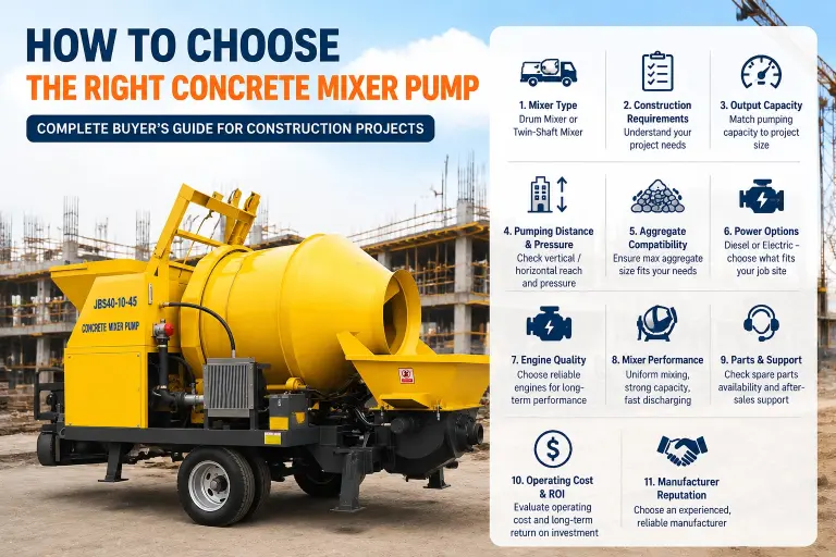 Concrete Mixer Pump Buying Guide: How to Choose the Right Model concrete mixer pump buying guide
